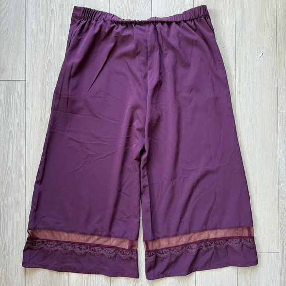 Anthropologie E by Eloise Breakfast in Bed Lounge Wine Pants Size M - Picture 12 of 13